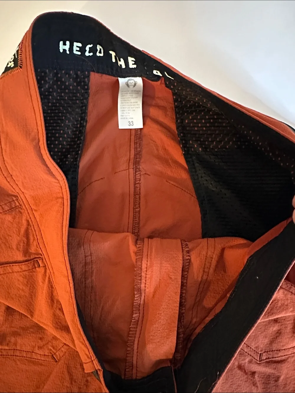 Howler Brothers Men’s Rust Orange Hybrid Shorts